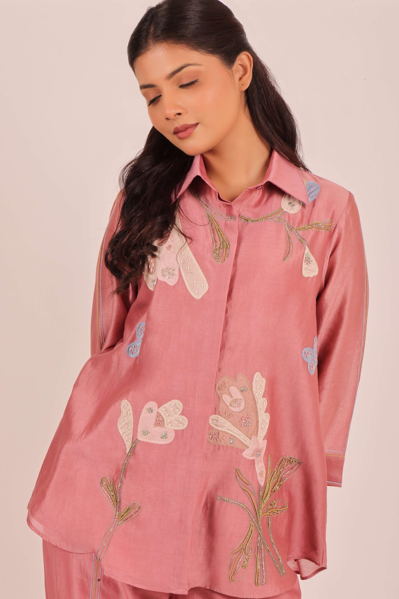 Rosewood Floral Embroidered Co-ord Set